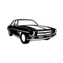 Wallity Holden Monaro Sedan Accesorio decorativo de pared de metal Negro